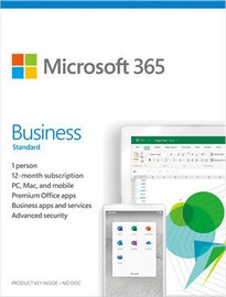 Программное обеспечение Microsoft Office 365 Business Standard Retail 1-Year Russian License Medialess