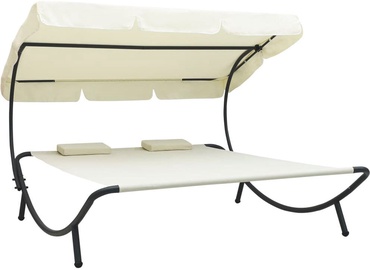 Lamamistool VLX Outdoor Lounge Bed With Canopy 48068, beež