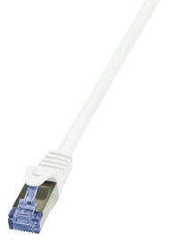 LogiLink Patch Cable Cat.6A from Cat.7 600 MHz S/FTP PIMF PrimeLine 10m White