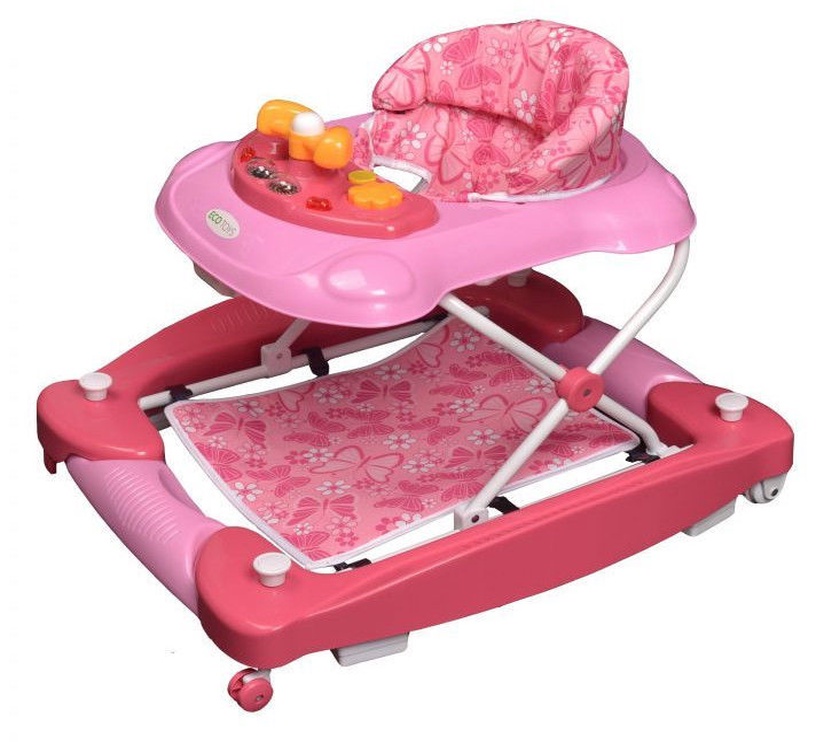EcoToys Baby Walker Educational RollerSkating J888R Pink Senukai.lt