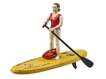 Rotaļlietu figūriņa Bruder Life Guard With Stand Up Paddle 62785