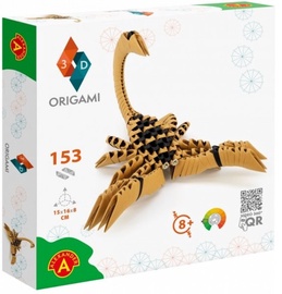 Papīra figūru izgatavošanas komplekts Alexander 3D Origami Scorpio 23497, brūna/melna