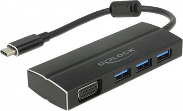 Delock USB3.1 Gen1 Adapter USB Type-C To 3xUSB3.0/VGA