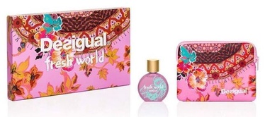 Набор для женщин Desigual Fresh World 100 ml EDT + Cosmetic Bag