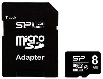 Silicon Power 8GB Micro SDHC Class 4 + Adapter