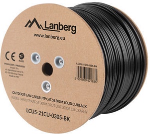 Laidas Lanberg UTP LCU5-21CU-0305-BK CAT5E, 305 m, juoda