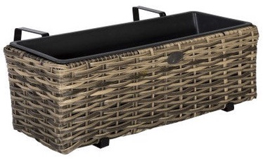 Puķu pods Home4you Wicker 60x19xH18cm Beige