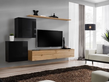 ASM Switch V Wall Unit Black/Wotan Oak