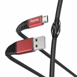 Vads Hama Extreme, Micro USB/USB, 1.5 m, sarkana