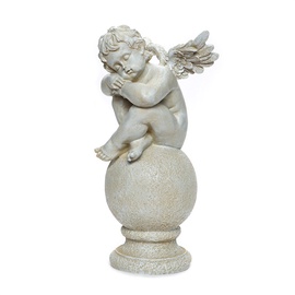 Статуя "Ангел", "Мяч" NF28625D, 23.5 см x 22.5 см x 41.7 см, белый