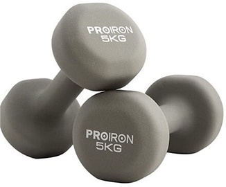 ProIron Neoprene Dumbbell Set Grey 2x5kg