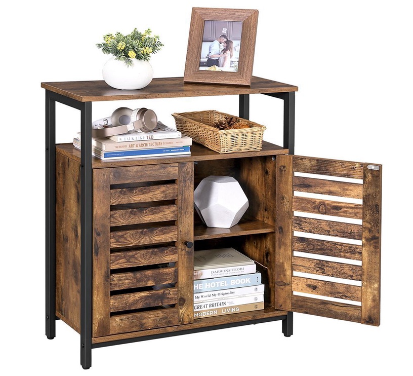 Komoda Songmics Vasagle Lowell ULSC76BX, ruda/juoda, 70 x 30 x 80 cm