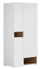 Black Red White Possi Air Wardrobe 100x198cm White/Sibiu Larch Gold