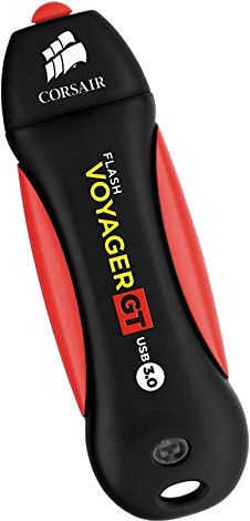USB atmintinė Corsair Voyager GT, juoda/raudona, 64 GB