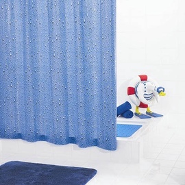 Штора для ванной Ridder Drops 34330, синий, 200 см x 180 см