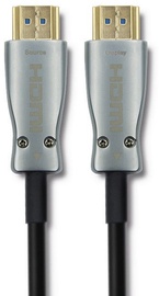 Провод Qoltec HDMI/HDMI, серебристый/черный, 30 м