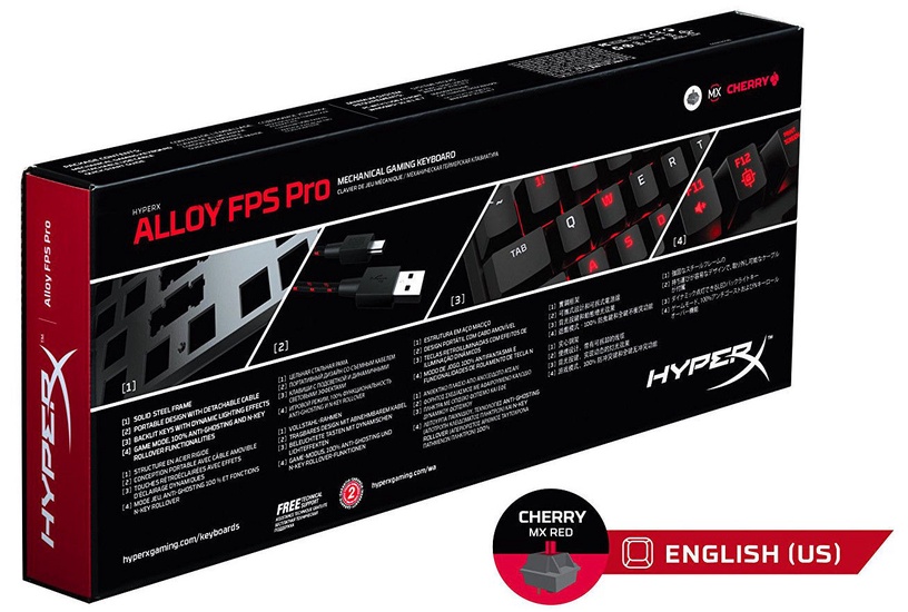 Клавиатура Kingston HyperX Alloy FPS Pro Cherry MX Blue EN, черный