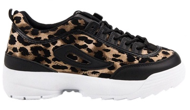 Czasnabuty Black Sneakers 57235 Animal Print 40