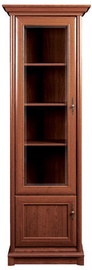 Black Red White Glass Door Cabinet Left 70x204x43cm Chestnut