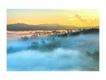 Signal Meble Foggy Landscape Glass Painting 120x80cm