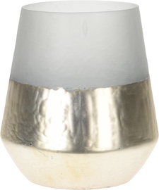 Küünlahoidja A54412190, klaas, 160 mm, kuldne/valge