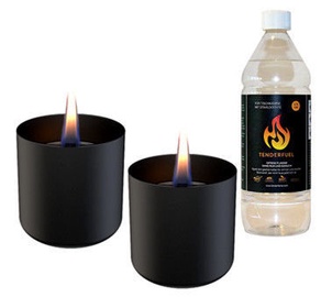 Tenderflame Lilly Table Burner Set 8cm Black