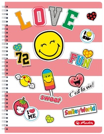 Herlitz Spiral Pad A4 SmileyWorld Girly 50002757