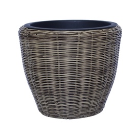 Home4you Wicker Flowerpot D33x28cm Beige