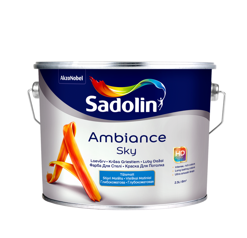Краска Sadolin Ambiance Sky, белый, 2.5 л