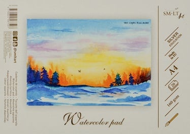 Akvarellpaber SMLT, A4, 160 g/m², 29.5 cm x 20.8 cm