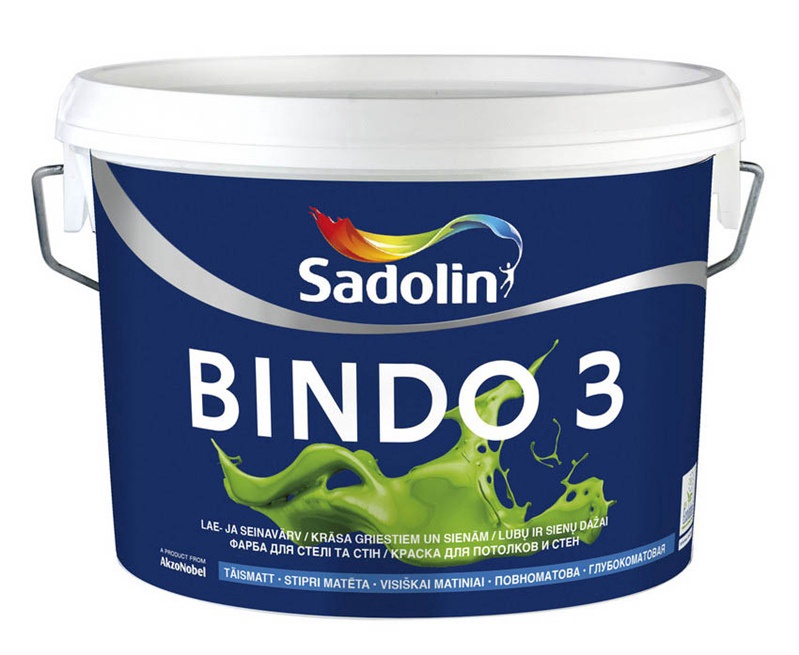 Värv Sadolin Bindo 3, valge, 2.5 l