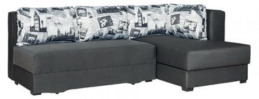 Kampinė sofa Bodzio Judyta Graphite/London 2, 225 x 155 x 77 cm