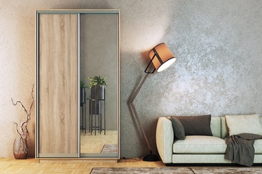 MN 3142001 Wardrobe w/ Sliding Doors And Mirror Santana Oak