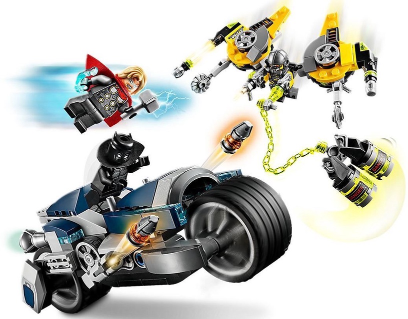 Konstruktor LEGO Super Heroes Tasujate rünnak kiirrattal 76142, 226 tk