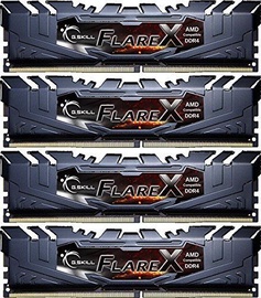 G.SKILL Flare X for AMD 64GB 2933MHz CL16 DDR4 KIT OF 4 F4-2933C16Q-64GFX