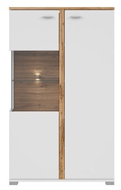 Black Red White Alamo Glass Cabinet SFK1W1D Wotan Oak/White