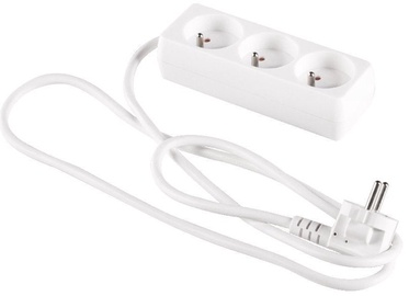 Elcan Extension Cord 3 Outlet 250V 10A 1.5m White