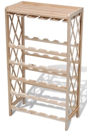Полка для бутылок VLX Solid Fir Wood Wine Rack For 25 Bottles, светло-коричневый, 500 мм x 247 мм x 875 мм
