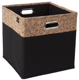 Home4you Corby Cork Basket 30x30x30cm Black