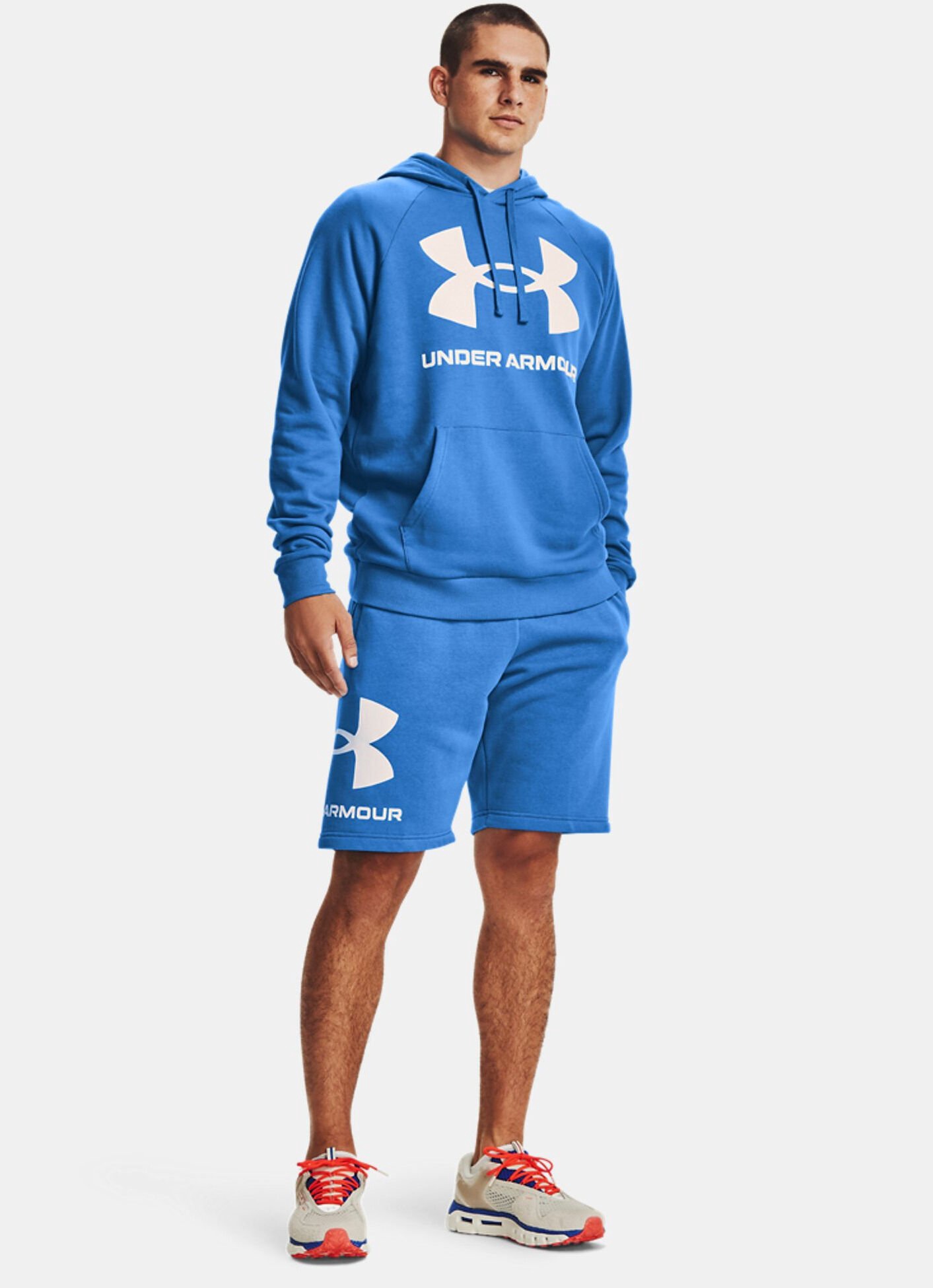 blue under armour zip up