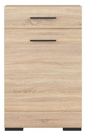 Komoda Black Red White Fever Sonoma Oak, 64x37x101 cm