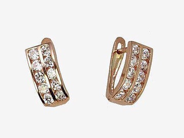 Diamond Sky 14K Red Gold Earrings Confetti XIX Solid Gold 585