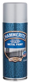 Aerosola krāsa Hammerite Hammered, dekoratīvie, sudrabpelēka, 0.4 l