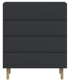 Black Red White Moko Chest Of Drawers KOM4S Black Anthracite