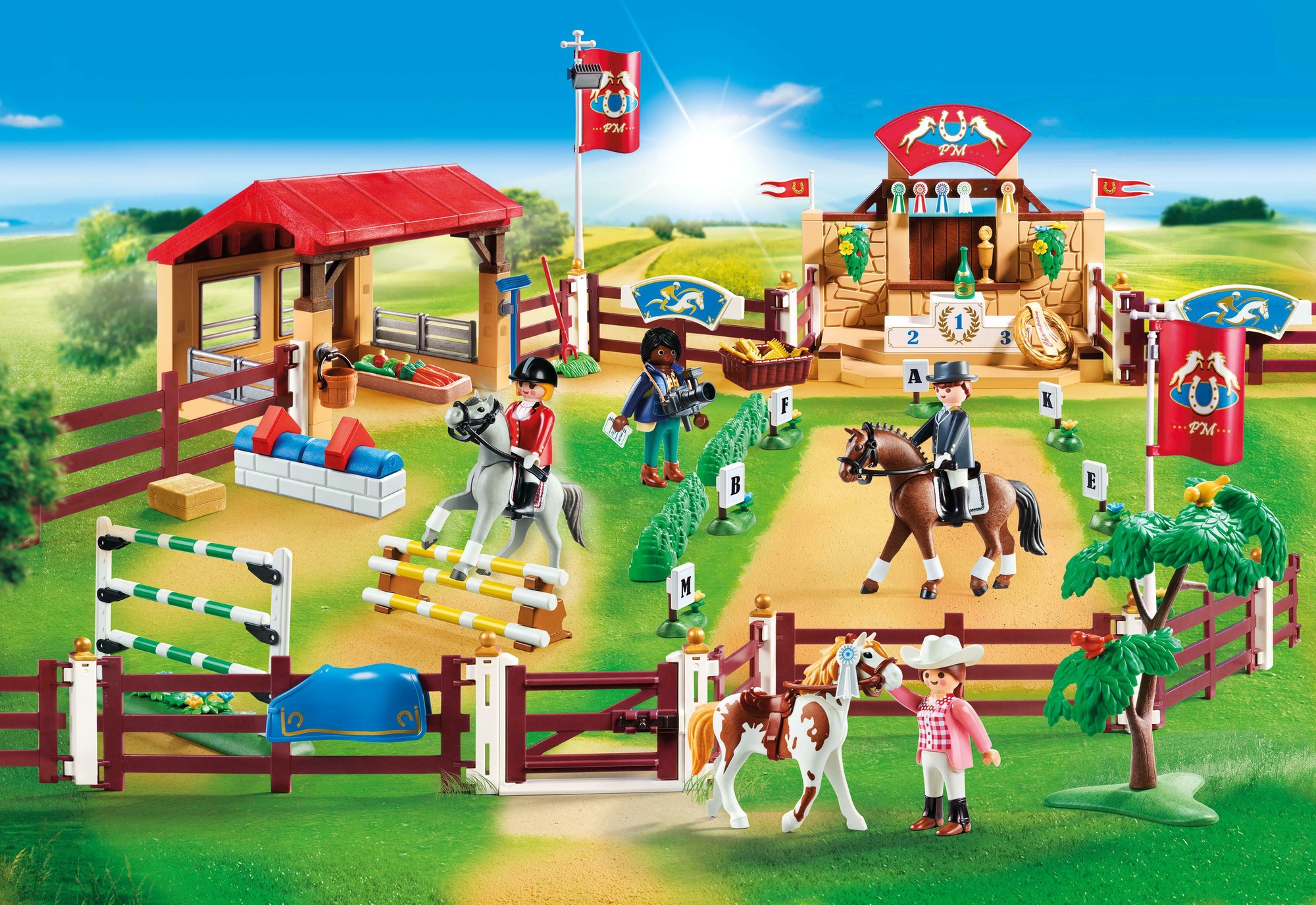 playmobil horse jumping set