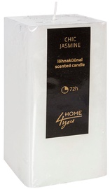 Home4you Candle Chic Jasmine 7.5x7.5xH15cm White