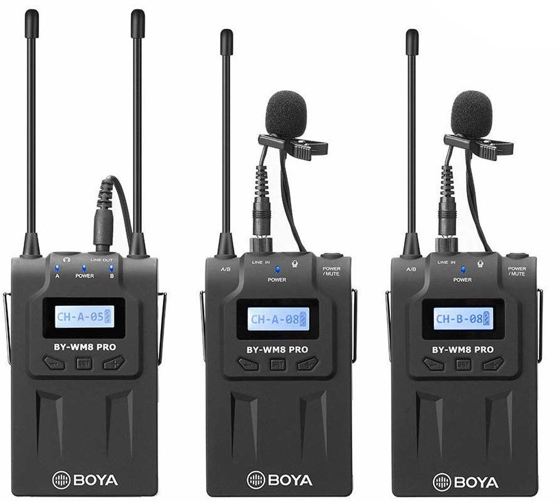 Mikrofons Boya BY-WM8 Pro-K2, melna