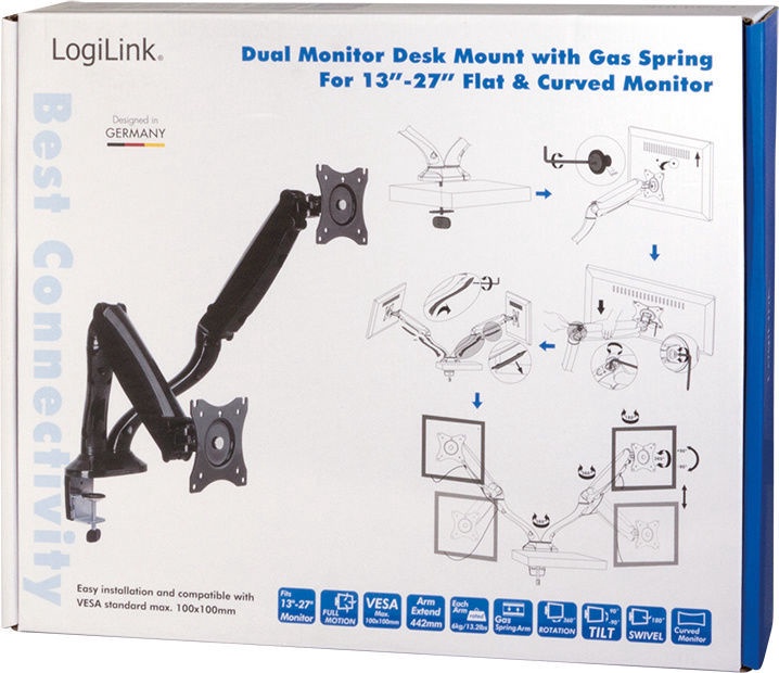 Держатель для монитора Logilink