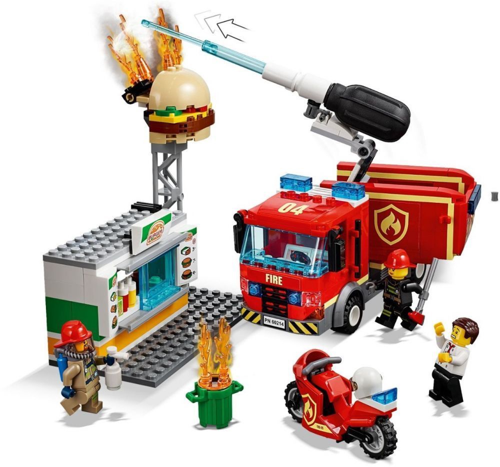 Конструктор Lego City Burger Bar Fire Rescue 60214 - Krauta.ee