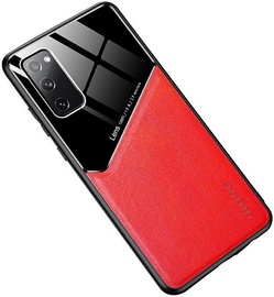 Чехол Mocco Lens Leather Back Case Apple Iphone 12 Mini, Apple iPhone 12 mini, черный/красный